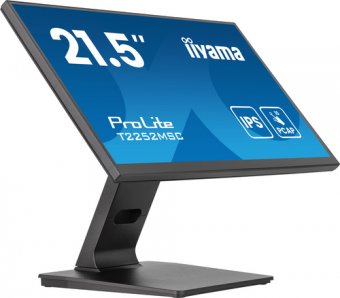 iiyama ProLite T2252MSC-B2AG - Écran LED - 21.5" - écran tactile - 1920 x 1080 Full HD (1080p) @ 60 Hz - IPS - 250 cd/m² - 1000:1 - 5 ms - HDMI, DisplayPort - haut-parleurs - noir, finition matte 