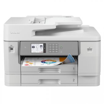 Brother MFC-J6955DW - Imprimante multifonctions - couleur - jet d'encre - A3/Ledger (support) - jusqu'à 25 ppm (copie) - jusqu'à 30 ppm (impression) - 600 feuilles - 33.6 Kbits/s - USB 2.0, LAN, Wi-Fi(n), NFC, hôte USB 2.0 