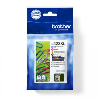 Brother LC422XL - Pack de 4 - noir, jaune, cyan, magenta - original - cartouche d'encre - pour Brother MFC-J5340DW, MFC-J5345DW, MFC-J5740DW, MFC-J6540DW, MFC-J6940DW 