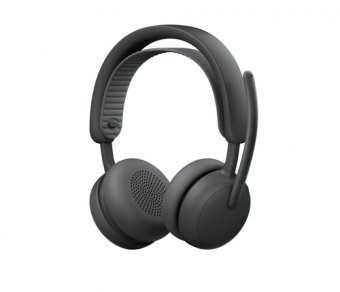 Logitech 2 ES for Business - Micro-casque - sur-oreille - Bluetooth - sans fil, filaire - Suppresseur de bruit actif - USB-C - graphite - Certifié pour Microsoft Teams 