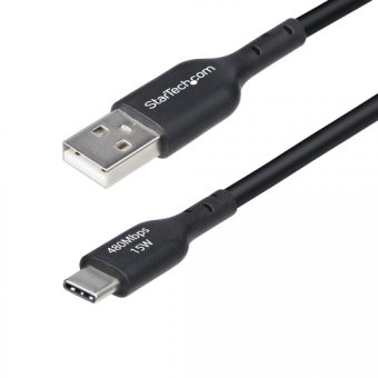 StarTech.com 3m (9.8ft) USB-A to USB-C Charging Cable, Charger Cord, M/M - Câble USB - USB (M) pour USB-C (M) - USB 2.0 - 3 A - 3 m - sans halogène, passif, charge et synchronisation, USB Fast Charge (15W) - noir 