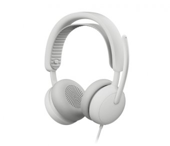 Logitech Zone Filaire 2 for Business - Micro-casque - sur-oreille - filaire - Suppresseur de bruit actif - blanc cassé - Certifié pour Microsoft Teams 