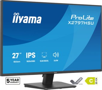 iiyama ProLite X2797HSU-B1 - Écran LED - 27" - 1920 x 1080 Full HD (1080p) @ 120 Hz - IPS - 350 cd/m² - 1500:1 - 4 ms - HDMI, DisplayPort - haut-parleurs - noir mat 