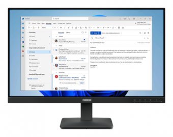 Lenovo ThinkVision S24-4e - Écran LED - 24" (23.8" visualisable) - 1920 x 1080 Full HD (1080p) @ 100 Hz - IPS - 250 cd/m² - 1300:1 - 4 ms - HDMI, VGA - noir corbeau 
