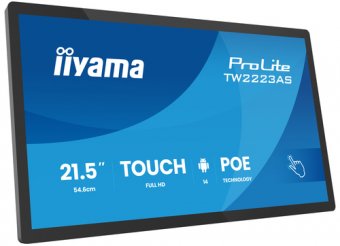 iiyama ProLite TW2223AS-B3P - Ordinateur Android - PC à écran tactile 1 RK3399 - RAM 2 Go - SSD - eMMC 16 Go - Cortex-A72 + A53 - Bluetooth 5.2, Gigabit Ethernet - Android 12 - moniteur : LED 21.5" 1920 x 1080 (Full HD) écran tactile - noir, mat 