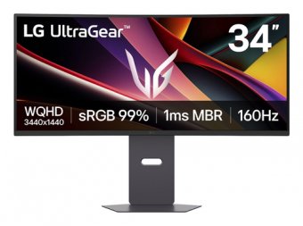 LG UltraGear 34G600A-B - Écran LED - jeux - incurvé - 34" - 3440 x 1440 UWQHD @ 160 Hz - VA - 300 cd/m² - 4000:1 - HDR10 - 1 ms - 2xHDMI, DisplayPort - haut-parleurs 