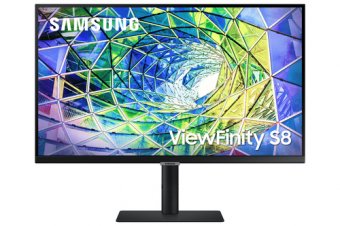 Samsung ViewFinity S8 S27A800UJP - S80UA Series - écran LED - 27" - 3840 x 2160 4K @ 60 Hz - IPS - 300 cd/m² - 1000:1 - HDR10 - 5 ms - HDMI, DisplayPort, USB-C - noir 