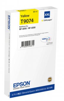 Epson T9074 - 69 ml - taille XXL - jaune - original - cartouche d'encre - pour WorkForce Pro WF-6090, WF-6590 