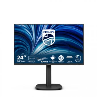 Philips 24B2N3200D - 3000 Series - écran LED - 24" - 1920 x 1200 WUXGA @ 100 Hz - IPS - 300 cd/m² - 1500:1 - 4 ms - HDMI, VGA, DisplayPort - haut-parleurs - noir 