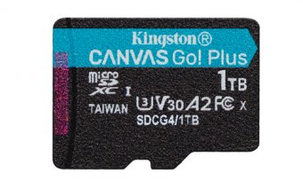Kingston Canvas Go! Plus - Carte mémoire flash - 1 To - A2 / Video Class V30 / UHS-I U3 / Class10 - microSDXC UHS-I 
