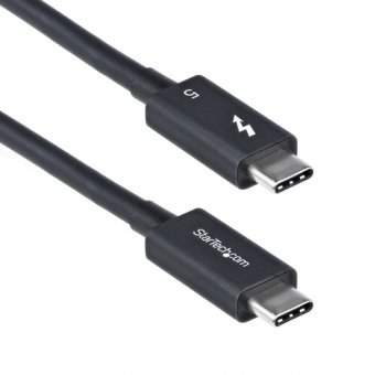 StarTech.com 2.6ft (80cm) Thunderbolt 5 Cable, 80Gbps/120Gbps, Certified - Câble Thunderbolt - Thunderbolt 5 (M) pour Thunderbolt 5 (M) - USB4 / Thunderbolt 3 / Thunderbolt 4 / Thunderbolt 5 / DisplayPort 2.1 - 80 cm - support 4K, support 8K, passif, Alim 