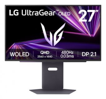 LG UltraGear 27GX790A-B - Moniteur OLED - jeux - 27" (26.5" visualisable) - 2560 x 1440 QHD @ 480 Hz - 275 cd/m² - 1500000:1 - DisplayHDR 400 True Black - 0.03 ms - 2xHDMI, DisplayPort 