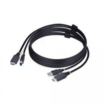 StarTech.com 6ft (1.8m) HDMI and USB 5Gbps KVM Cable - Câble clavier / vidéo / souris (KVM) - HDMI, USB type A (M) pour HDMI, USB Type B (M) - 1.8 m - support pour 4K60Hz, prise en charge de HDR10 - noir 