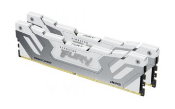 Kingston FURY Renegade - DDR5 - kit - 48 Go: 2 x 24 Go - DIMM 288 broches - 4200 MHz / PC5-67200 - CL40 - 1.45 V - mémoire sans tampon - on-die ECC - blanc et argent 
