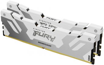 Kingston FURY Renegade - DDR5 - kit - 32 Go: 2 x 16 Go - DIMM 288 broches - 7200 MT/s / PC5-57600 - CL38 - 1.45 V - mémoire sans tampon - on-die ECC - blanc avec argent 