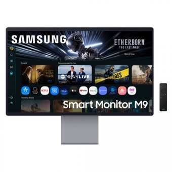Samsung S32FM900SU - M90SF Series - moniteur OLED - Intelligent - 32" - 3840 x 2160 4K UHD (2160p) @ 165 Hz - 250 cd/m² - 1000000:1 - DisplayHDR 400 True Black - 0.03 ms - HDMI, DisplayPort, USB-C - haut-parleurs - argent carbone, argent éclipse 