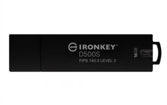 Kingston IronKey D500S - Clé USB - chiffré - FIPS 140-3 Level 3 - 16 Go - USB 3.2 Gen 1 - Conformité TAA 