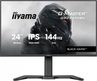 iiyama G-MASTER Black Hawk GB2441HSU-B1 - Écran LED - 24" - 1920 x 1080 Full HD (1080p) @ 144 Hz - IPS - 350 cd/m² - 1500:1 - 1 ms - HDMI, DisplayPort - haut-parleurs - noir mat 
