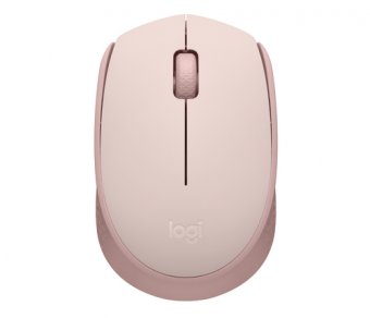 Logitech M171 - Souris - droitiers et gauchers - optique - 3 boutons - sans fil - 2.4 GHz - récepteur sans fil USB - rose 