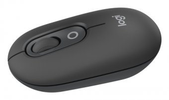 Logitech POP - Souris - emoji personnalisable - optique - 4 boutons - sans fil - Bluetooth 5.1 LE - graphite 