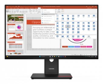 Lenovo ThinkVision T27-40 - Écran LED - 27" - 1920 x 1080 Full HD (1080p) @ 120 Hz - IPS - 300 cd/m² - 1500:1 - 4 ms - HDMI, VGA, DisplayPort - noir eclipse 
