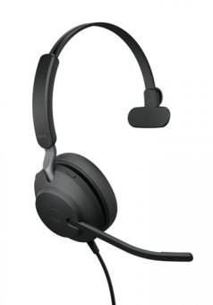 Jabra Evolve2 40 SE UC Mono - Micro-casque - sur-oreille - filaire - USB-C, USB-A - isolation acoustique - Optimisé pour la CU - disponible 48 / 72h 