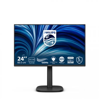 Philips 24B2U3301 - 3000 Series - écran LED - 24" - 1920 x 1080 Full HD (1080p) @ 120 Hz - IPS - 1500:1 - HDMI, DisplayPort, USB-C - haut-parleurs - noir 
