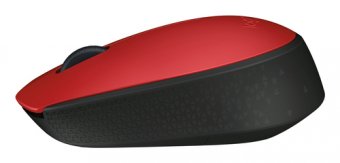 Logitech M171 - Souris - sans fil - 2.4 GHz - récepteur sans fil USB - noir, rouge 