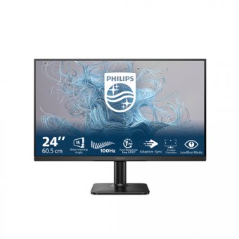 Philips 24E2N1100LB - 1000 Series - écran LED - 24" (23.8" visualisable) - 1920 x 1080 Full HD (1080p) @ 100 Hz - VA - 250 cd/m² - 4000:1 - 4 ms - HDMI, VGA - noir texturé 