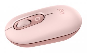 Logitech POP - Souris - emoji personnalisable - optique - 4 boutons - sans fil - Bluetooth 5.1 LE - rose 