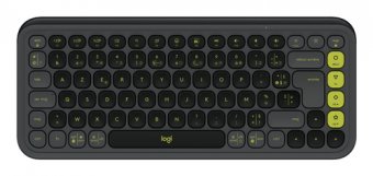 Logitech POP Icon Keys - Clavier - sans fil - Bluetooth LE - AZERTY - Français - graphite, vert 