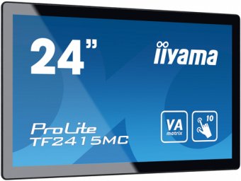 iiyama ProLite TF2415MC-B2 - Écran LED - 23.8" - cadre ouvert - écran tactile - 1920 x 1080 Full HD (1080p) @ 60 Hz - VA - 350 cd/m² - 3000:1 - 16 ms - HDMI, VGA, DisplayPort - noir 