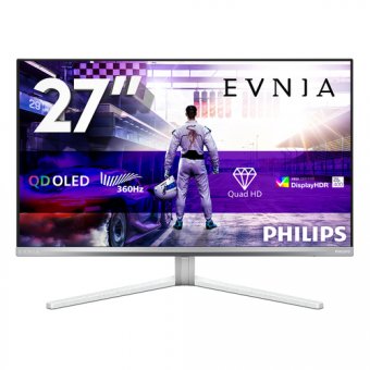 Philips Evnia 8000 27M2N8500 - Moniteur OLED - jeux - 27" (26.5" visualisable) - 2560 x 1440 QHD @ 360 Hz - 1000 cd/m² - 1500000:1 - DisplayHDR 400 True Black - 0.03 ms - 2xHDMI, DisplayPort - haut-parleurs - blanc 