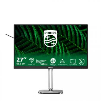 Philips 27B2G5500 - Écran LED - 27" - 2560 x 1440 QHD @ 100 Hz - IPS - 1500:1 - haut-parleurs - argent, Charbon 