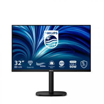 Philips 32B2U3601 - 3000 Series - écran LED - 32" (31.5" visualisable) - 2560 x 1440 QHD @ 100 Hz - IPS - 1000:1 - HDMI, DisplayPort, USB-C - haut-parleurs - noir 
