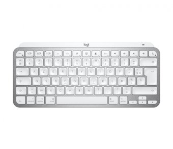 Logitech MX Keys Mini for Mac - Clavier - rétroéclairé - sans fil - Bluetooth - AZERTY - Français - gris pâle 