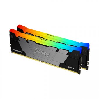 Kingston FURY Renegade RGB - DDR4 - kit - 64 Go: 2 x 32 Go - DIMM 288 broches - 3600 MT/s / PC4-28800 - CL18 - 1.35 V - mémoire sans tampon - non ECC - noir 