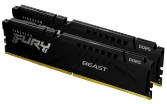 Kingston FURY Beast - DDR5 - kit - 16 Go: 2 x 8 Go - DIMM 288 broches - 5600 MHz / PC5-44800 - CL40 - 1.25 V - mémoire sans tampon - on-die ECC 