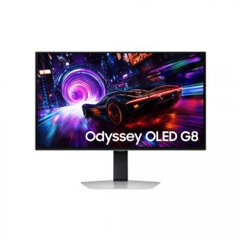 Samsung Odyssey OLED G8 S32FG810SU - G81SF Series - moniteur OLED - jeux - 32" - 3840 x 2160 4K UHD (2160p) @ 240 Hz - 260 cd/m² - 1000000:1 - DisplayHDR 400 True Black - 0.03 ms - 2xHDMI, DisplayPort - argent 