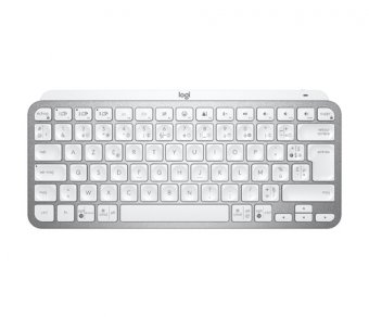 Logitech MX Keys Mini - Clavier - rétroéclairé - sans fil - Bluetooth - AZERTY - Français - gris pâle 