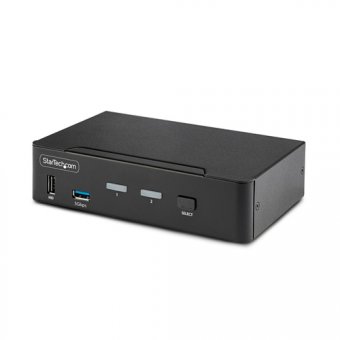 StarTech.com Switch KVM DisplayPort 2 Ports, 8K 60Hz, DP 1.4, 6 Ports USB - Commutateur écran-clavier-souris/audio/USB - 2 x KVM / audio / USB - 1 utilisateur local - de bureau - Conformité TAA 
