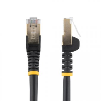 1m Black Cat6a Ethernet Cable - STP 