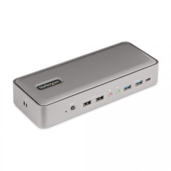 StarTech.com Docking Station KVM USB-C pour Deux PC - Double DP 4K 60Hz - Station d'accueil - USB-C 3.2 Gen 2 - 2 x DP - 1GbE - Conformité TAA - Royaume-Uni, Europe 