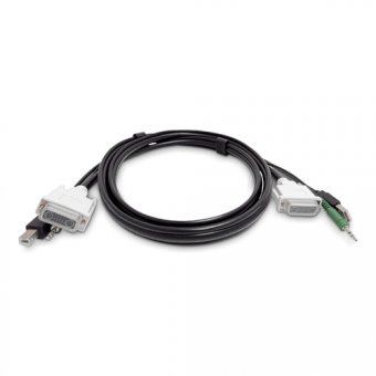 StarTech.com - Câble clavier / vidéo / souris (KVM) - Conformité TAA - USB type A, DVI, prise audio de 3,5 mm (M) pour USB Type B, DVI, prise audio de 3,5 mm (M) - 1.8 m 