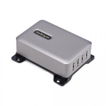 StarTech.com 4-Port USB-C Charger, 240W Total, Single Port 140W EPR - Adaptateur secteur - avec support de montage en surface - 240 Watt - 5 A - Power Delivery 3.1 - 4 connecteurs de sortie (USB-C) - Europe 