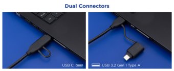 Integral MultiCard Reader - Lecteur de carte - 4 en 1 (microSD, SD, CF, MS Duo, MS PRO Duo) - USB 3.2 Gen 1 / USB-C 