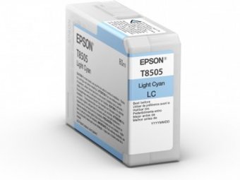 Epson T8505 - 80 ml - cyan clair - original - cartouche d'encre - pour SureColor P800, P800 Designer Edition, SC-P800 
