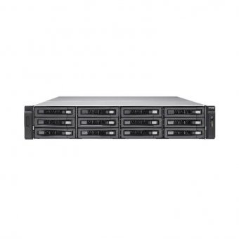 NAS QNAP Rack ( 2U ) TVS-EC1280U-SAS-RP-8GE-R2 - Boitier nu - 12 baies 3.5"/2.5" - Alimentation redondante - TestÃ© et reconditionnÃ© - Garantie de 3 mois 