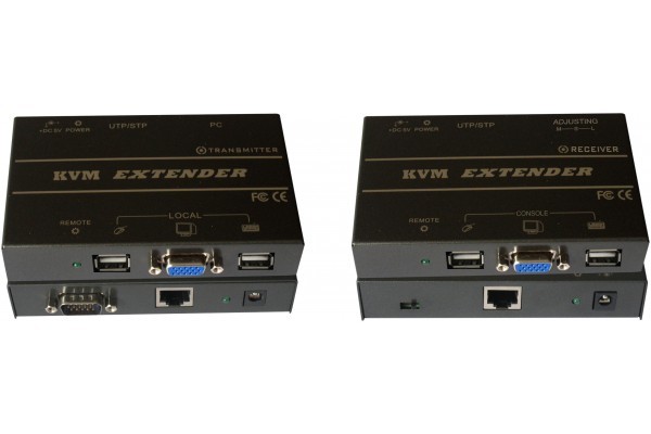 DEXLAN Prolongateur de console KVM VGA/USB 150M sur CAT5 