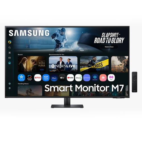 Samsung S43FM702UU - M70F Series - écran LED - Intelligent - 43" - 3840 x 2160 4K UHD (2160p) @ 60 Hz - VA - 300 cd/m² - 3000:1 - HDR10 - 4 ms - 2xHDMI, USB-C - haut-parleurs - noir 